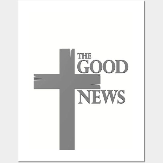 "The Good News" Cross Wall Art by HUH? Designs